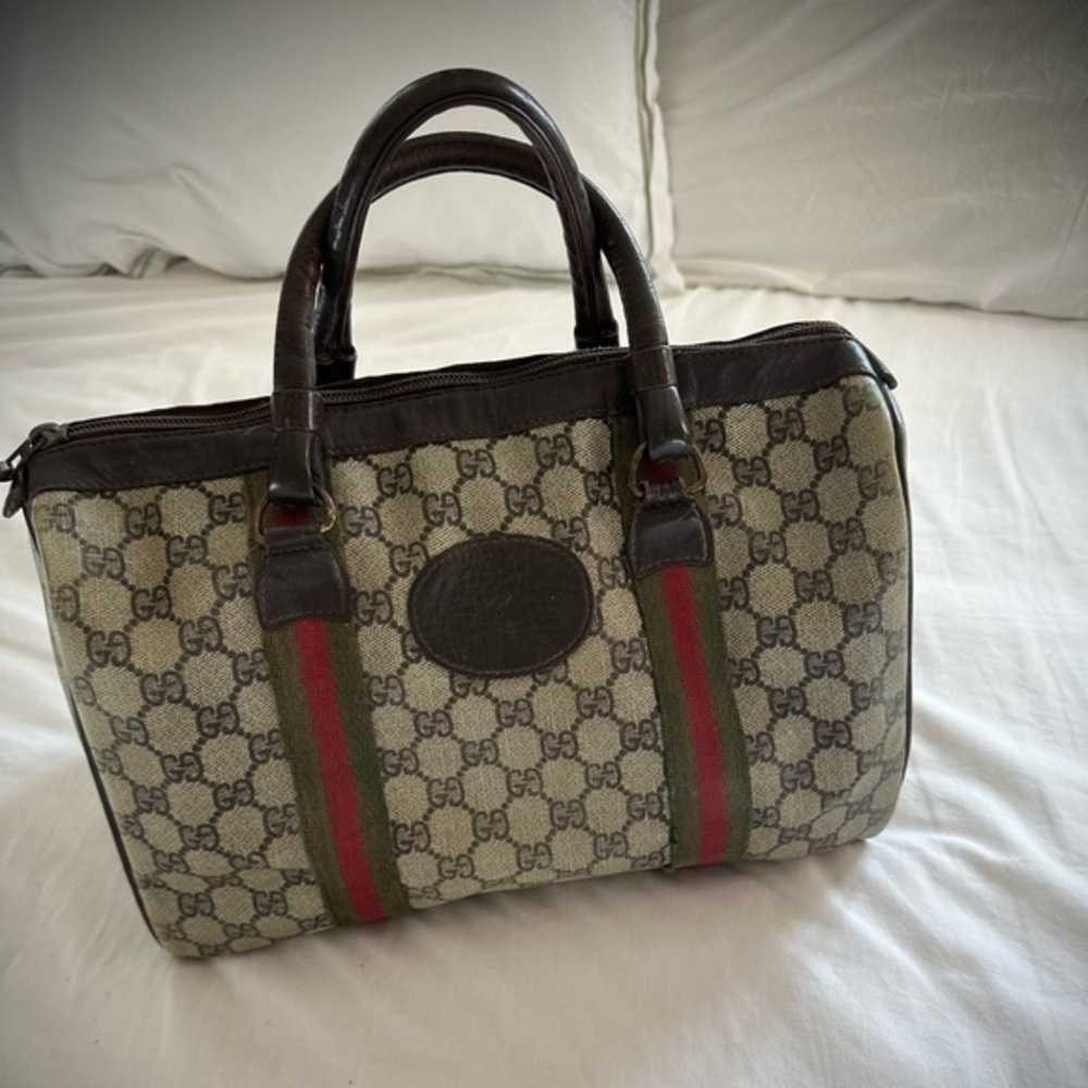 Vintage 80’s GUCCI GG Supreme Boston Bag Vintage - Picture 6 of 16